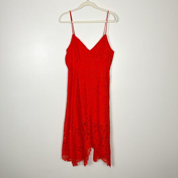 NWT Lulus One Wish Orange Lace Sleeveless Midi Dress Size Extra Large - Picture 2 of 12
